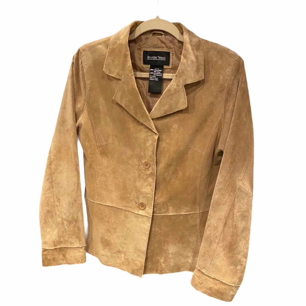 NWOT Brandon Thomas Tan Genuine Suede Jacket